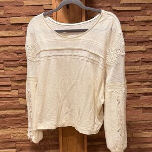 FREE PEOPLE Elegant Cream Women's Top